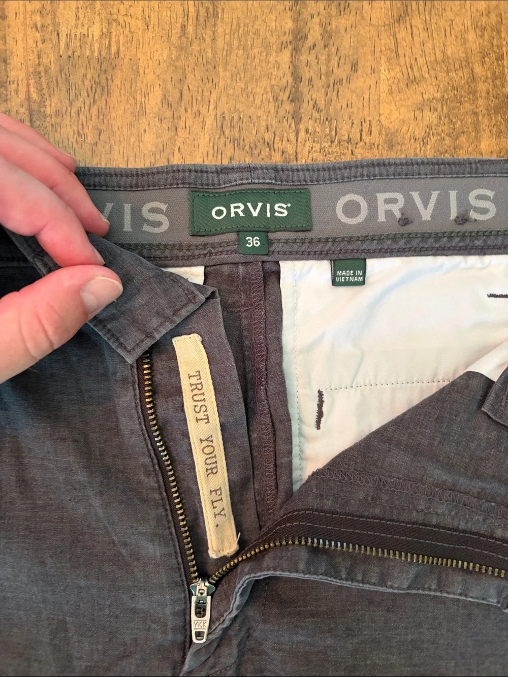 Orvis Men’s Charcoal Flat Front Shorts